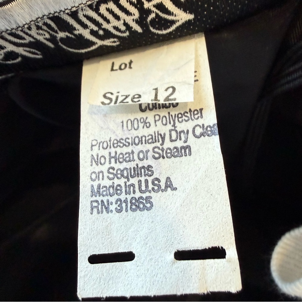 VTG Saks Fifth Avenue Jule Duroche After Five Black Strapless Sequin Dress SZ 12 - Picture 7 of 12